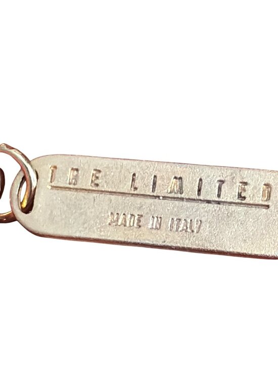 Vintage The Limited Gold Chain Link Belt Coral Leather Charms Hearts 37\